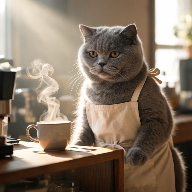 Barista — AI pet portrait template