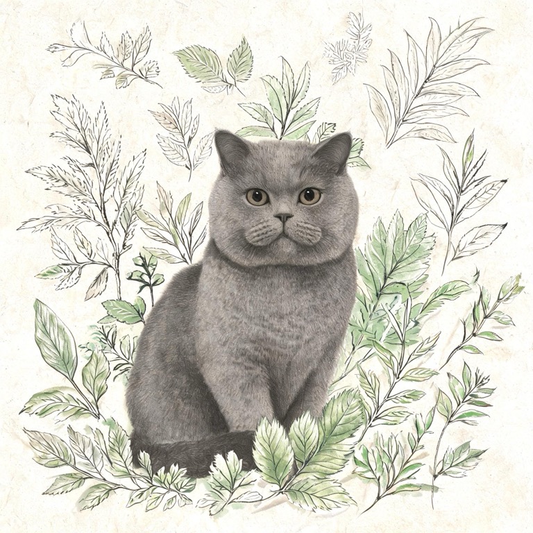 Botanical — AI pet portrait template