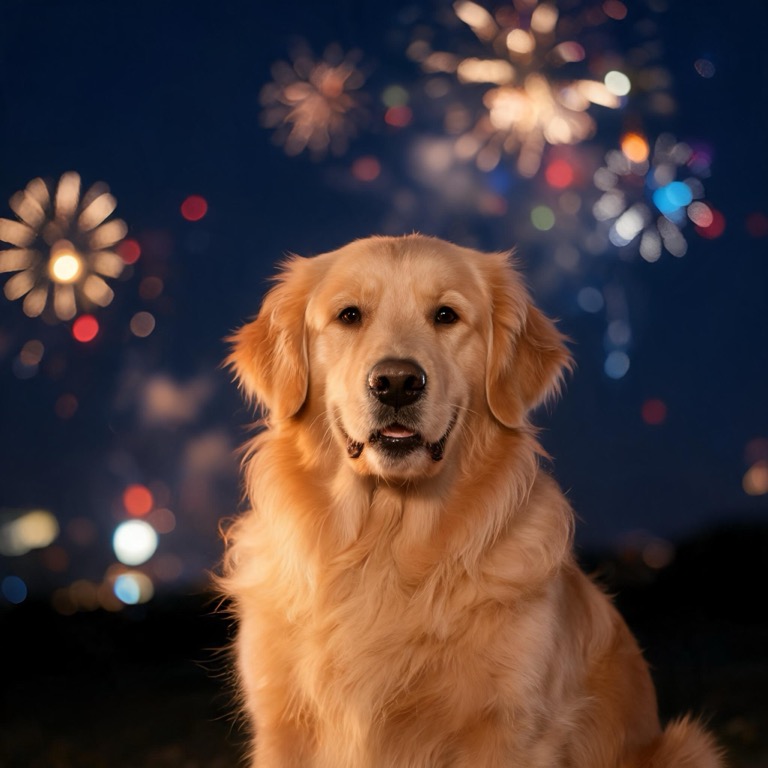 New Year's eve — AI pet portrait template