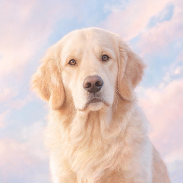 Pastel dream — AI pet portrait template