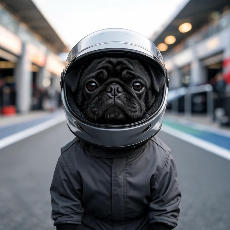 Racer — AI pet portrait template