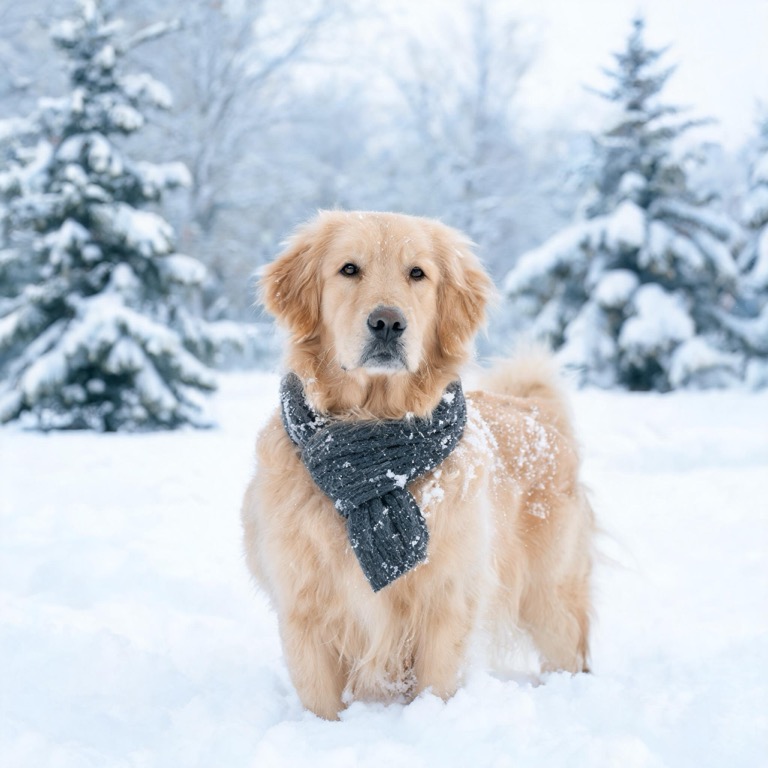 Winter snow — AI pet portrait template